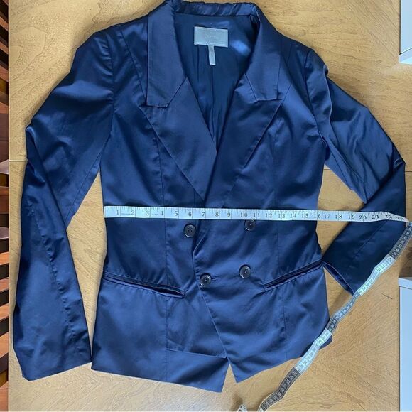Theonne Navy Double Breasted Blazer Size Small - Picture 8 of 11